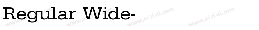 Regular Wide字体转换